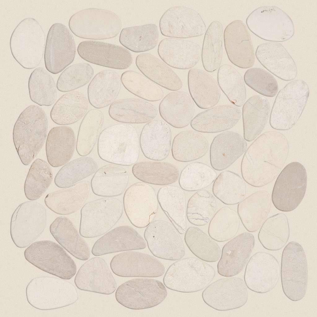 Brookstone Flat Mosaic Tile & Stone - Serenity Ivory  Swatch Image 