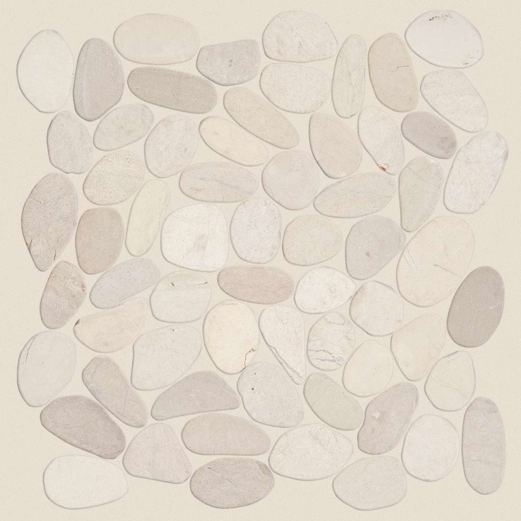 Brookstone Flat Mosaic Tile & Stone - Serenity Ivory  Swatch Image 