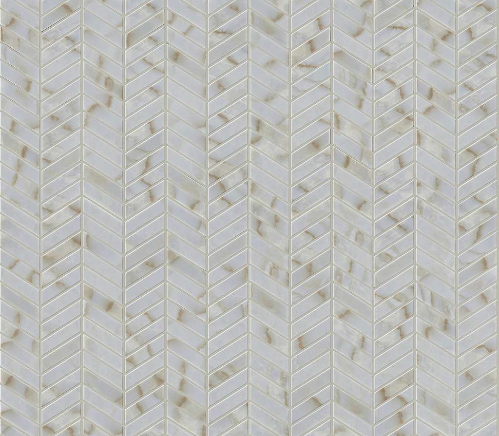 Gala Chevron Tile & Stone - Organza  Swatch Image 