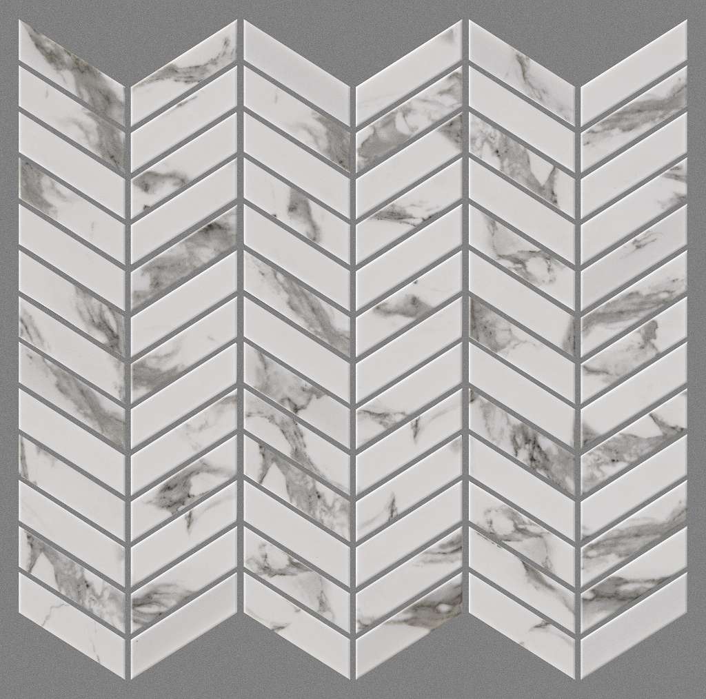 Gala Chevron Tile & Stone - Platinum  Swatch Image 