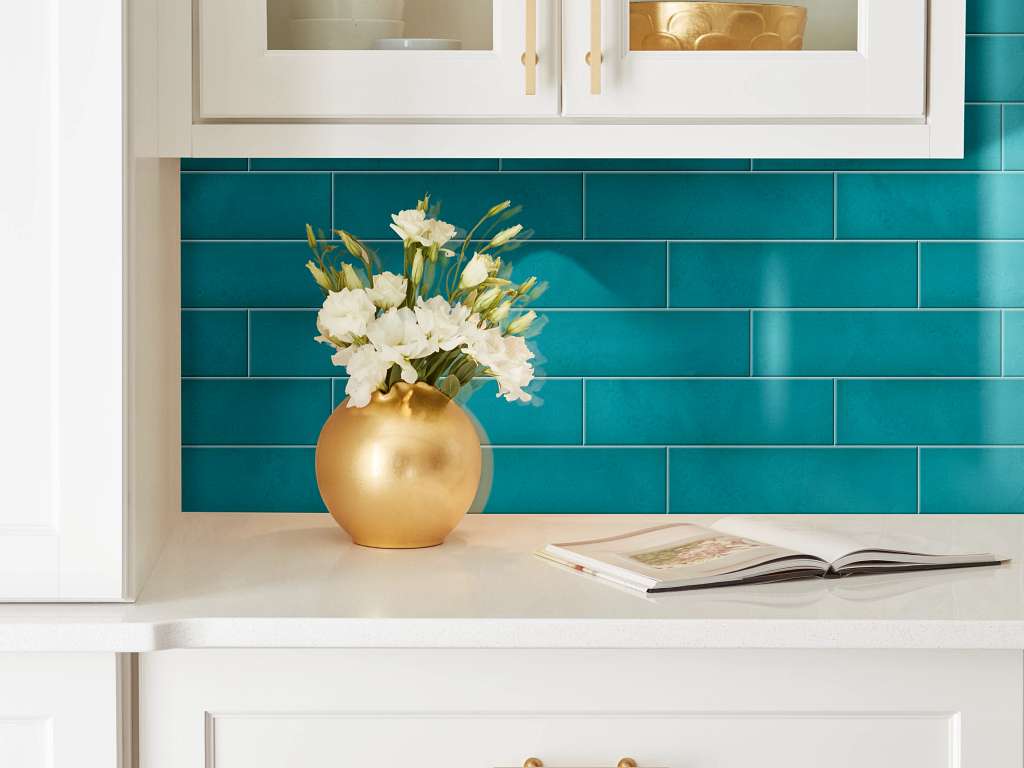 Stewart 4x16 Tile & Stone - Turquoise Room Scene Image