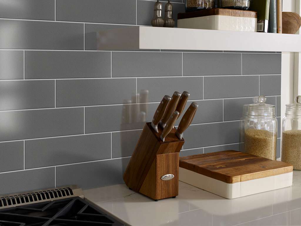 Lane Ave Wave 4x16 Tile & Stone - Storm Room Scene Image