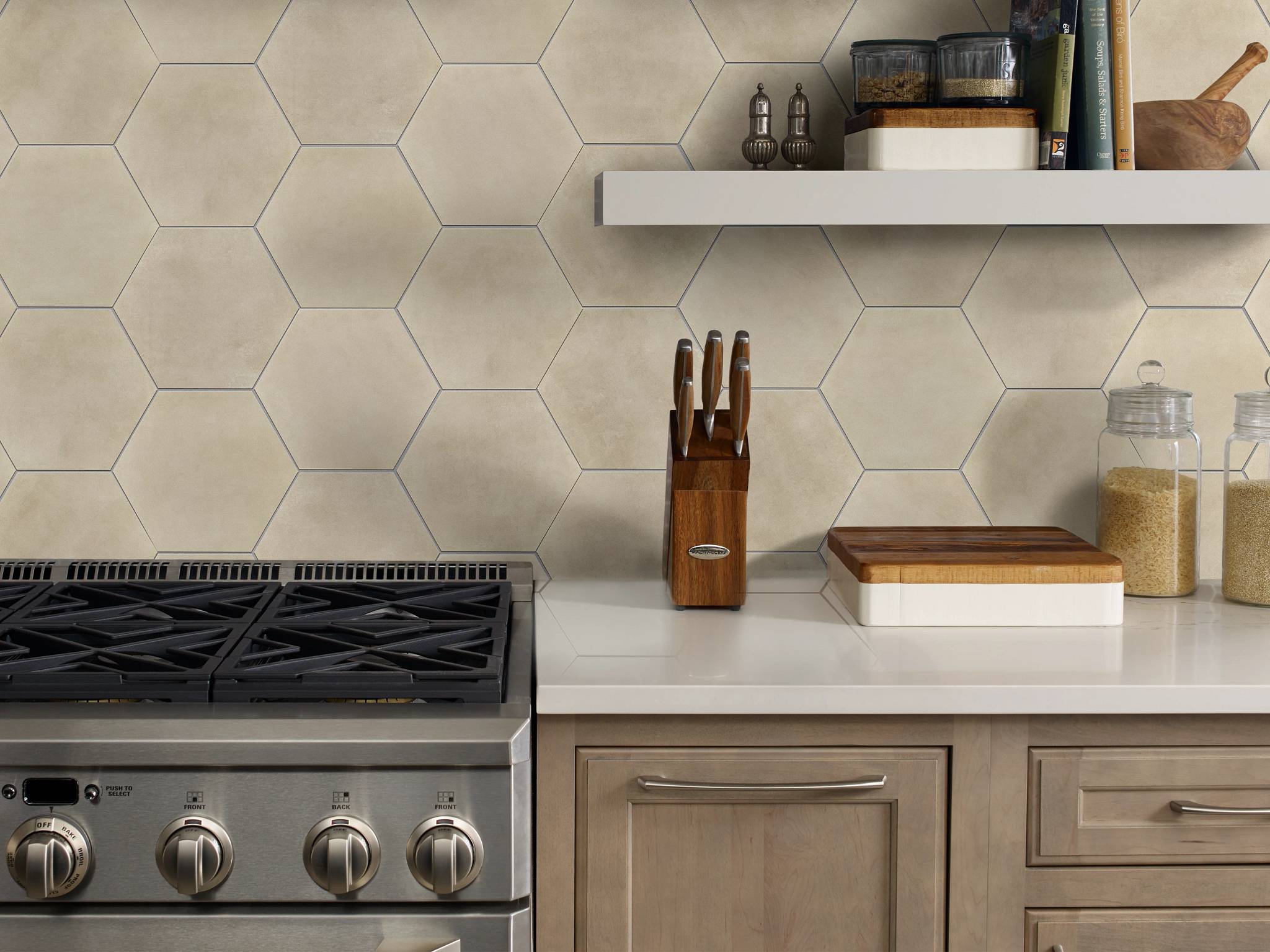 Style - Revival Hex,  Color - SAND - Room Scene