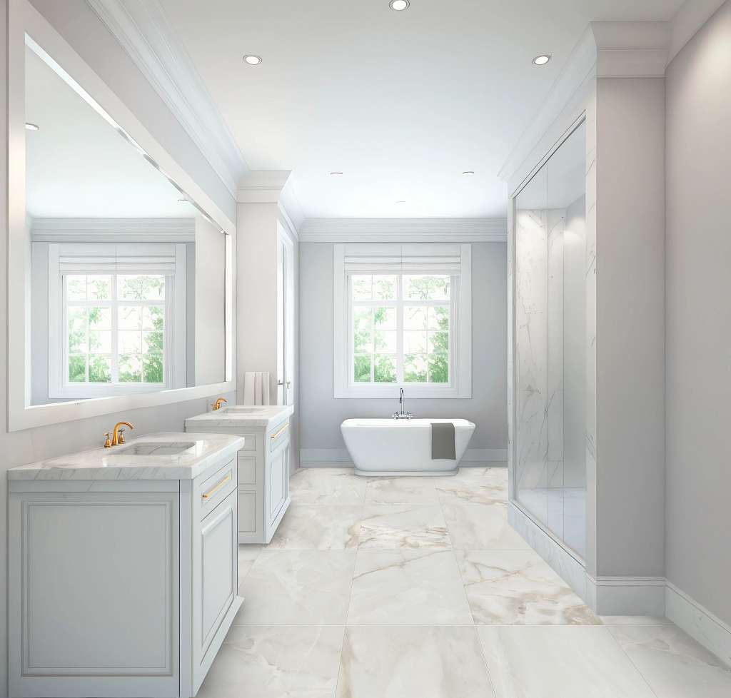 Gemstone 24x24 Matte Tile & Stone - White Room Scene Image