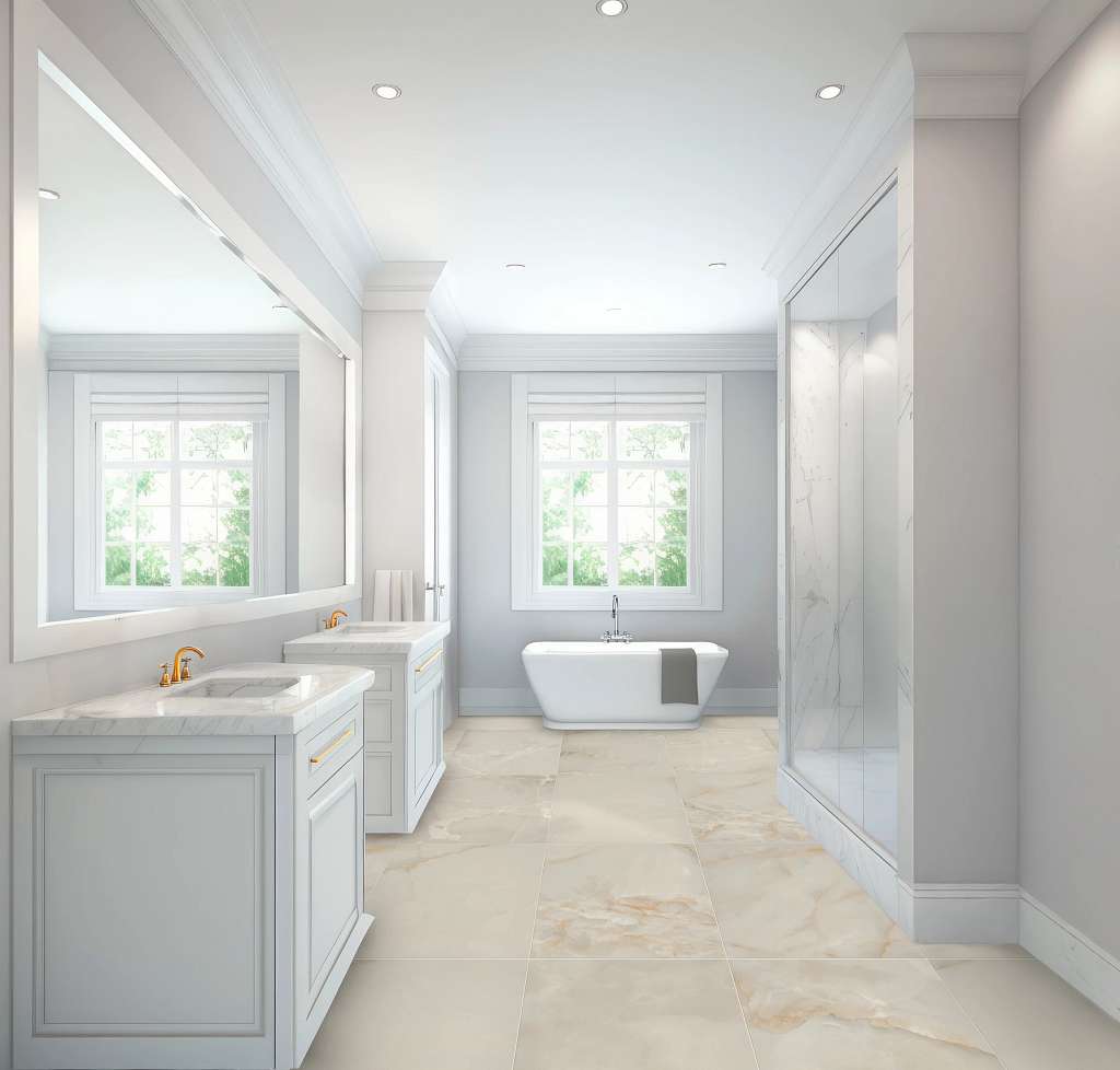 Gemstone 24x24 Matte Tile & Stone - Beige Room Scene Image