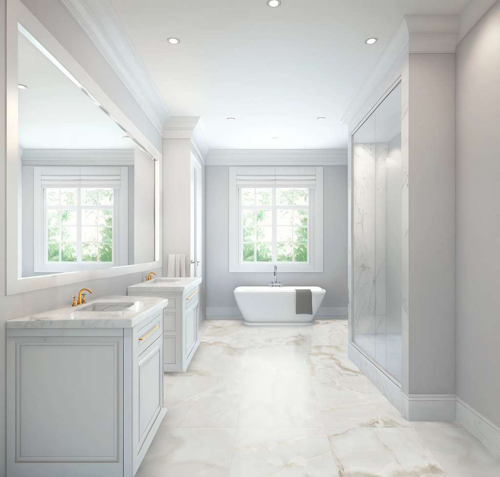 Gemstone 24x24 Polished Tile & Stone - White Room Scene Image