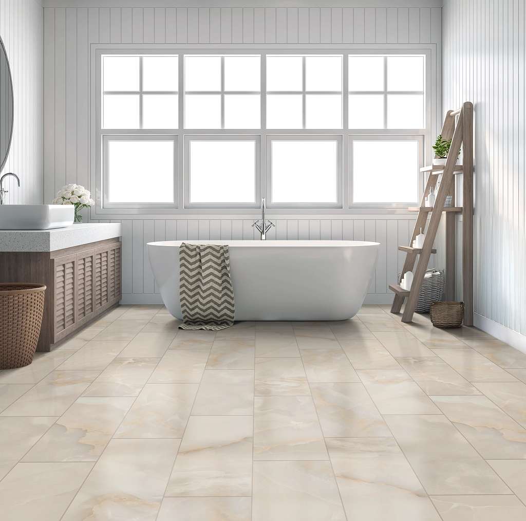 Gemstone 12x24 Polished Tile & Stone - Beige Room Scene Image