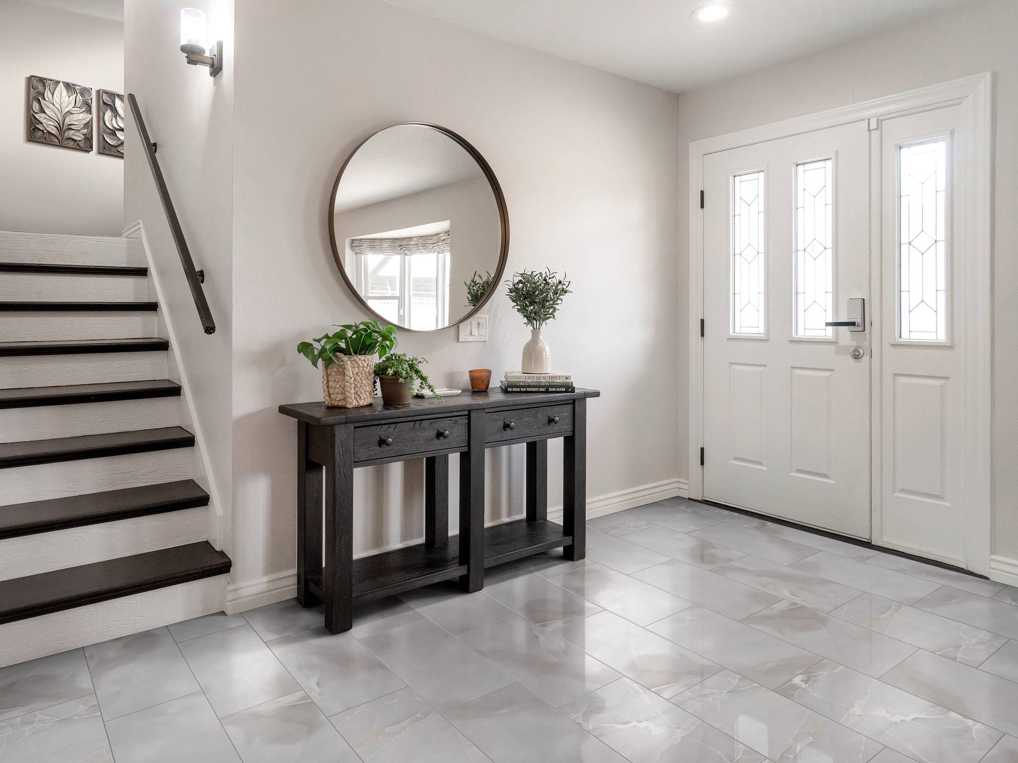 Style - Gemstone 12x24 Polished,  Color - DARK GREY - Room Scene