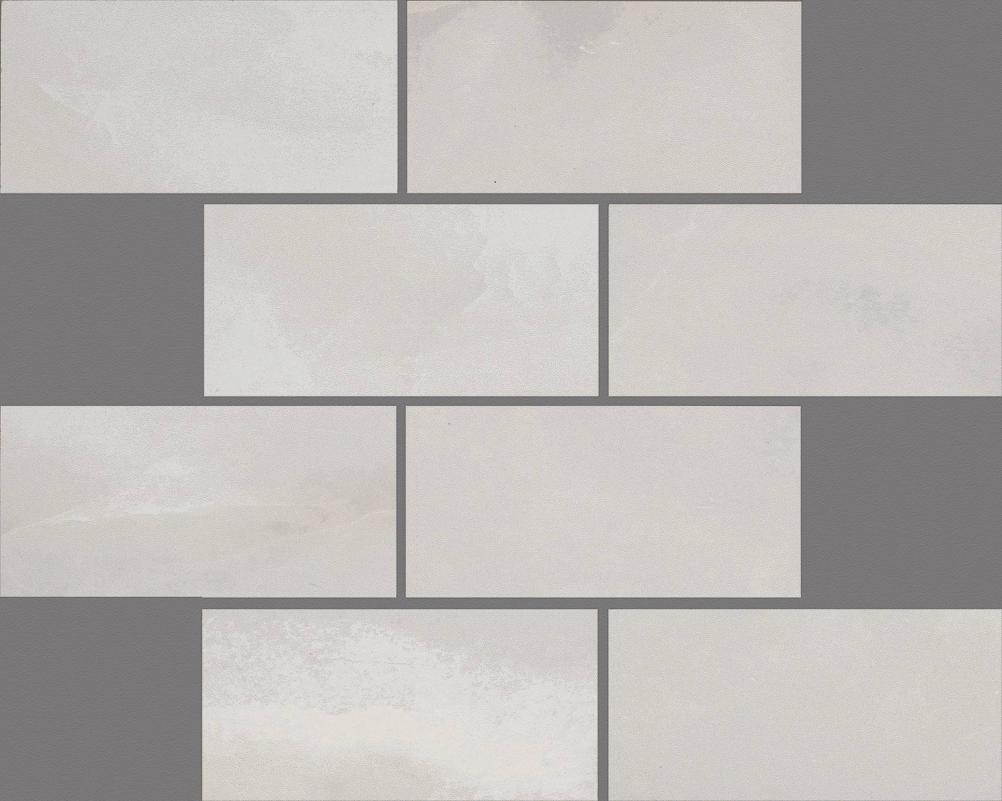 Style Gemstone Brick Mosaic Polished Tile & Stone - White Swatch
