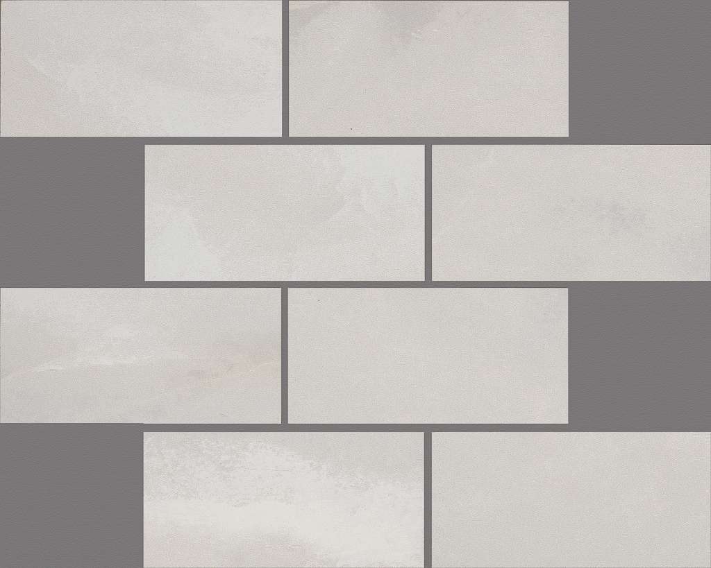 Gemstone Brick Mosaic Polished Tile & Stone - White  Swatch Image 