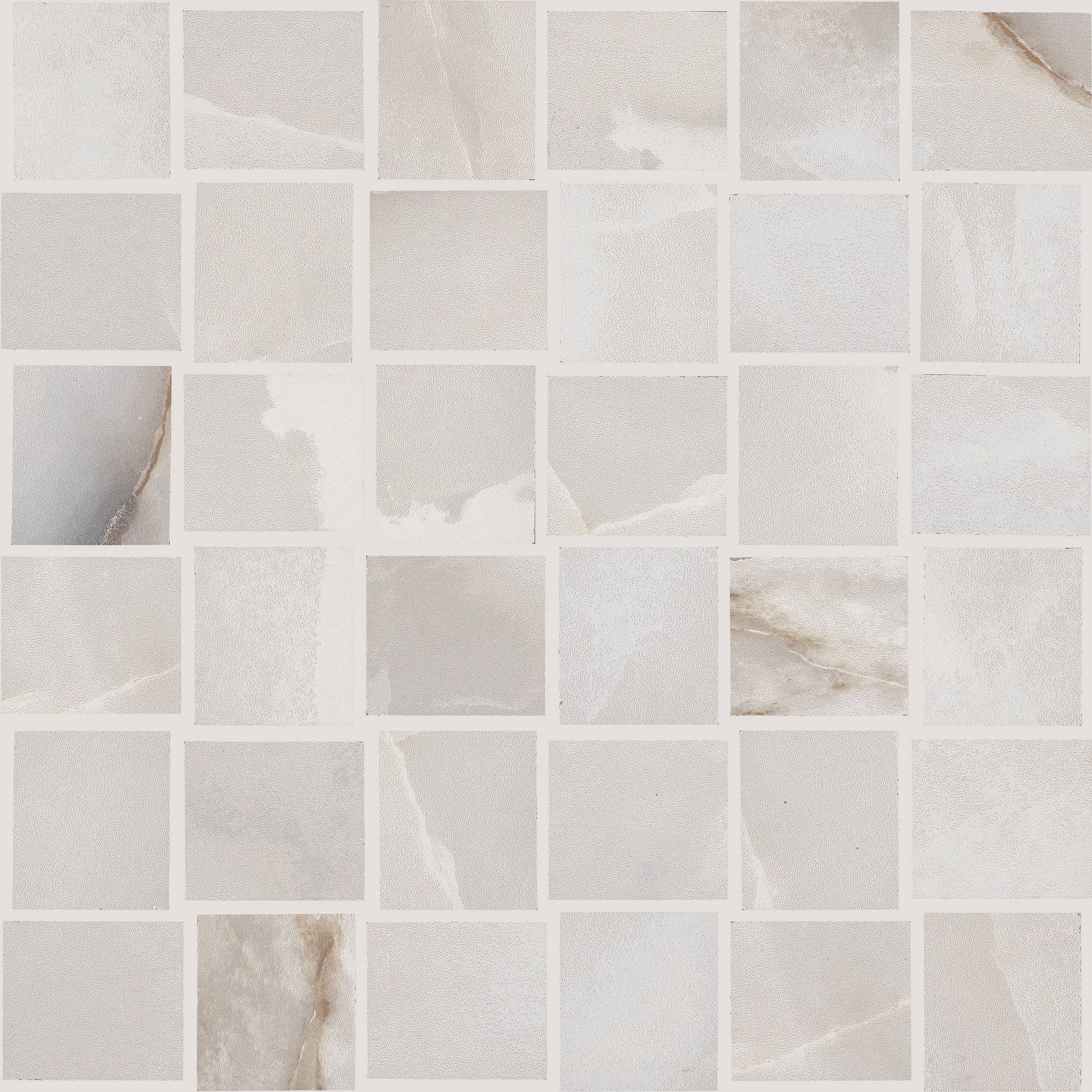 Style Gemstone Basketweave Mosaic Matte Tile & Stone - White Swatch