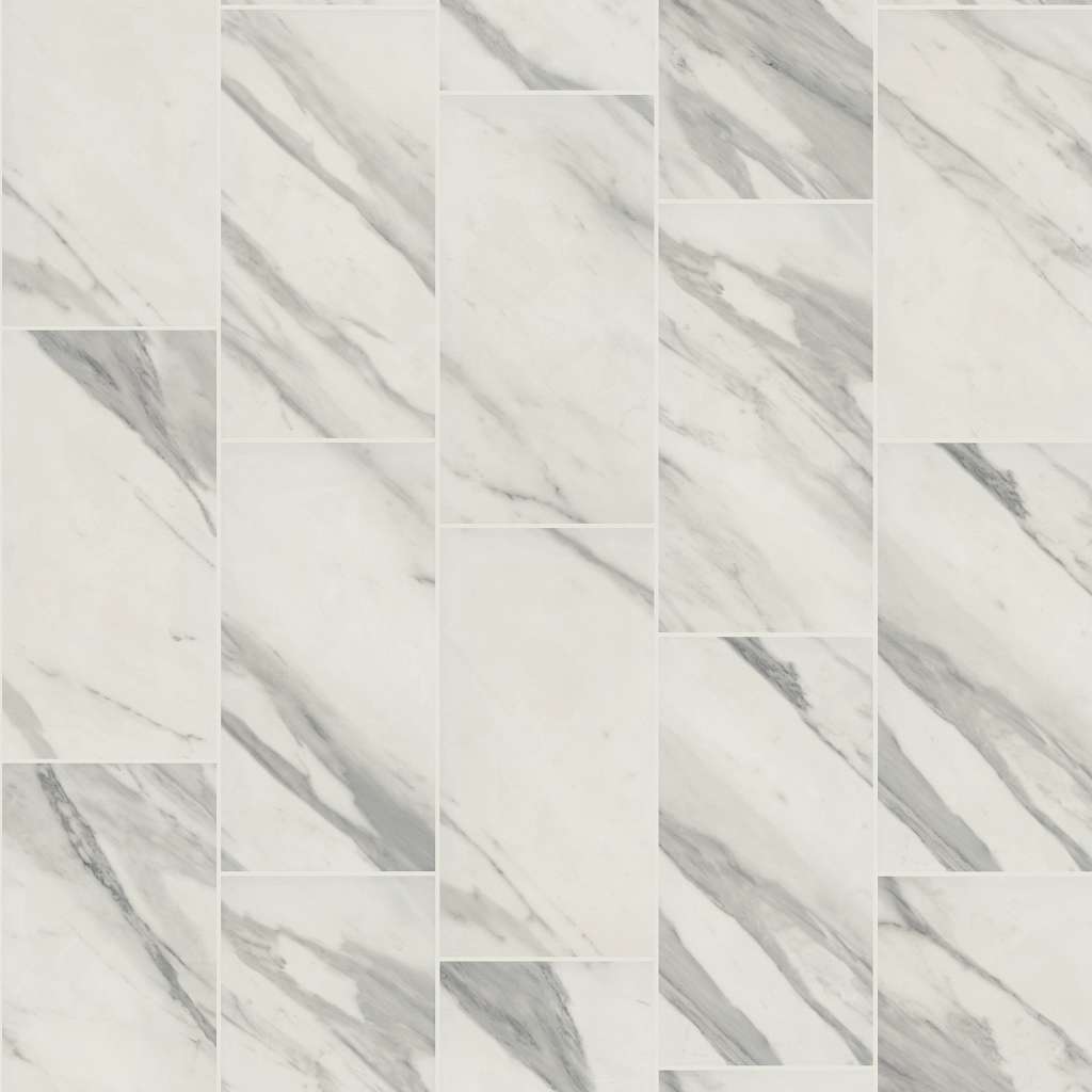 Serene 12x24 Polished Tile & Stone - Bianco Cararra  Swatch Image 