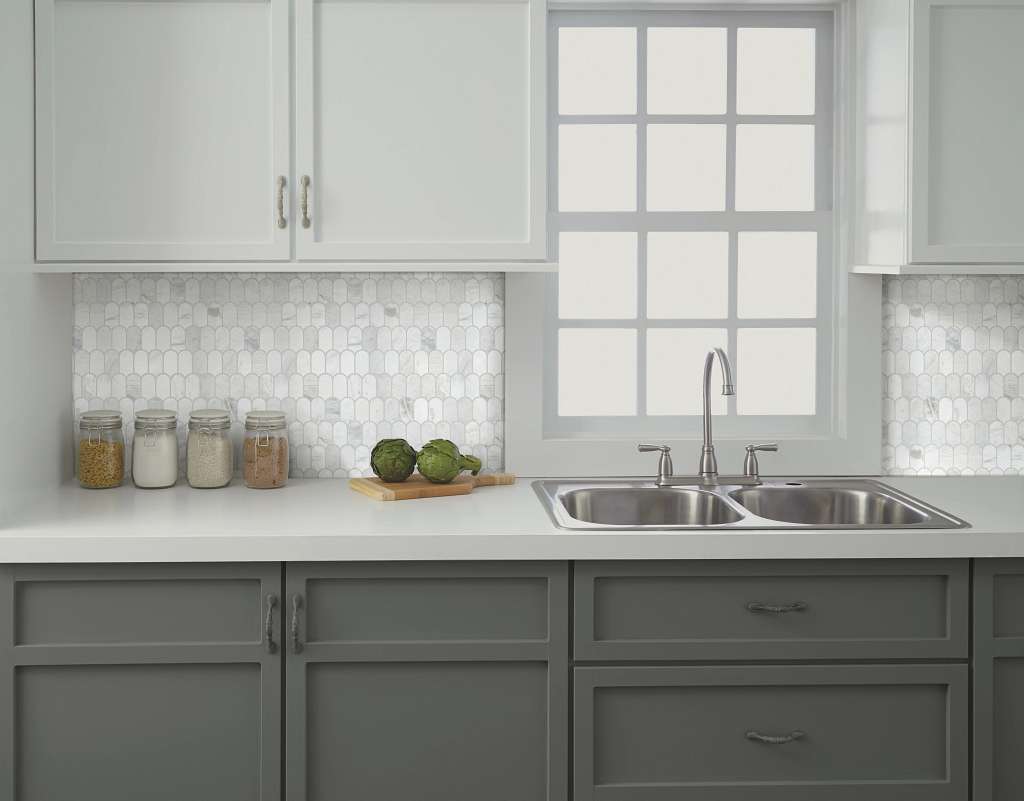 Chateau Cathedral Mosaic Tile & Stone - Cashmere White Room Scene Image