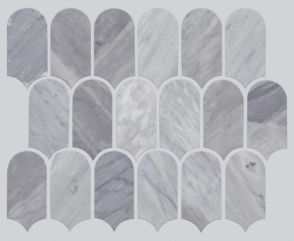 Chateau Cathedral Mosaic Tile & Stone - Bardiglio Cloud  Swatch Image 