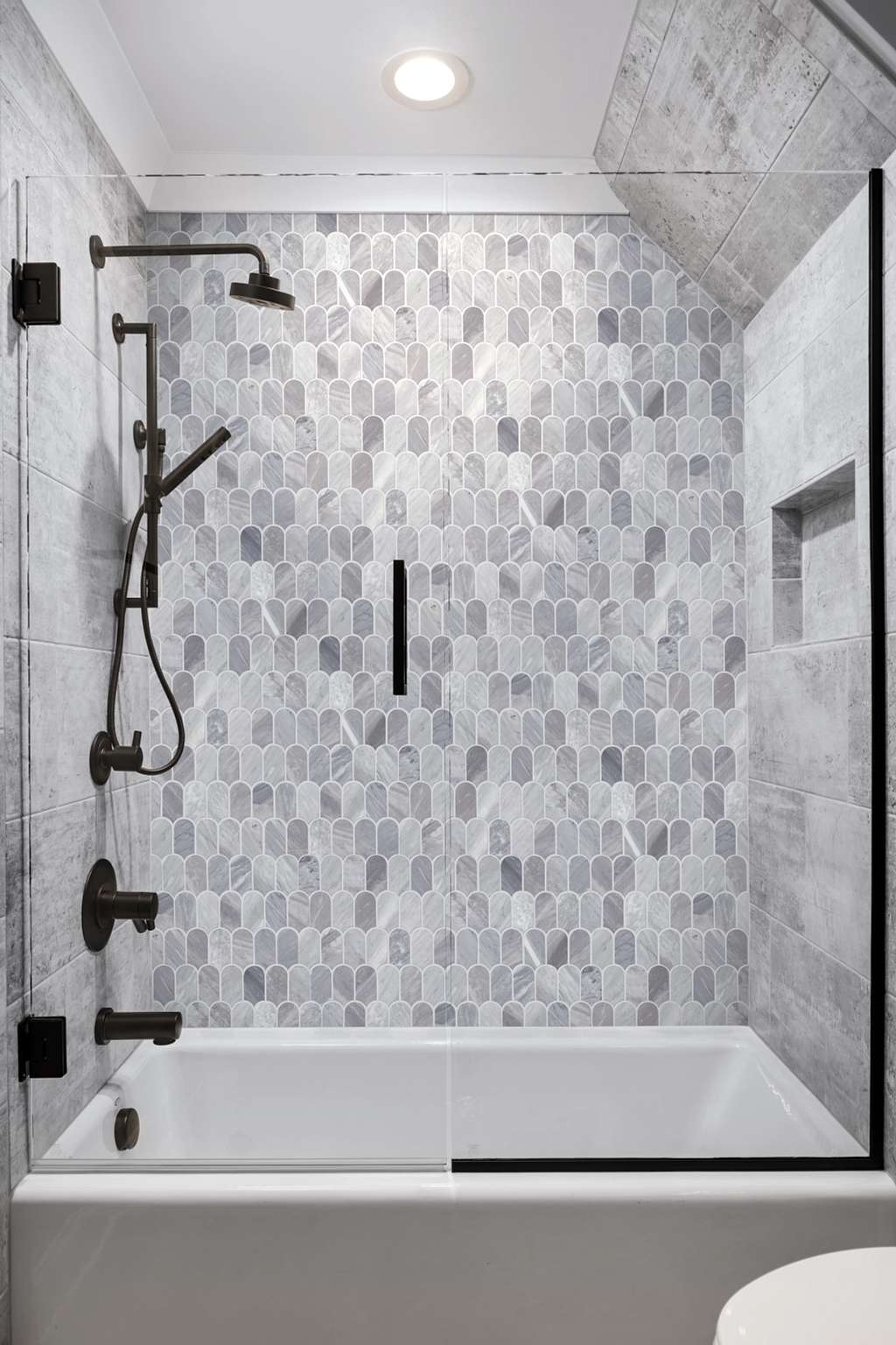 Chateau Cathedral Mosaic Tile & Stone - Bardiglio Cloud Room Scene Image