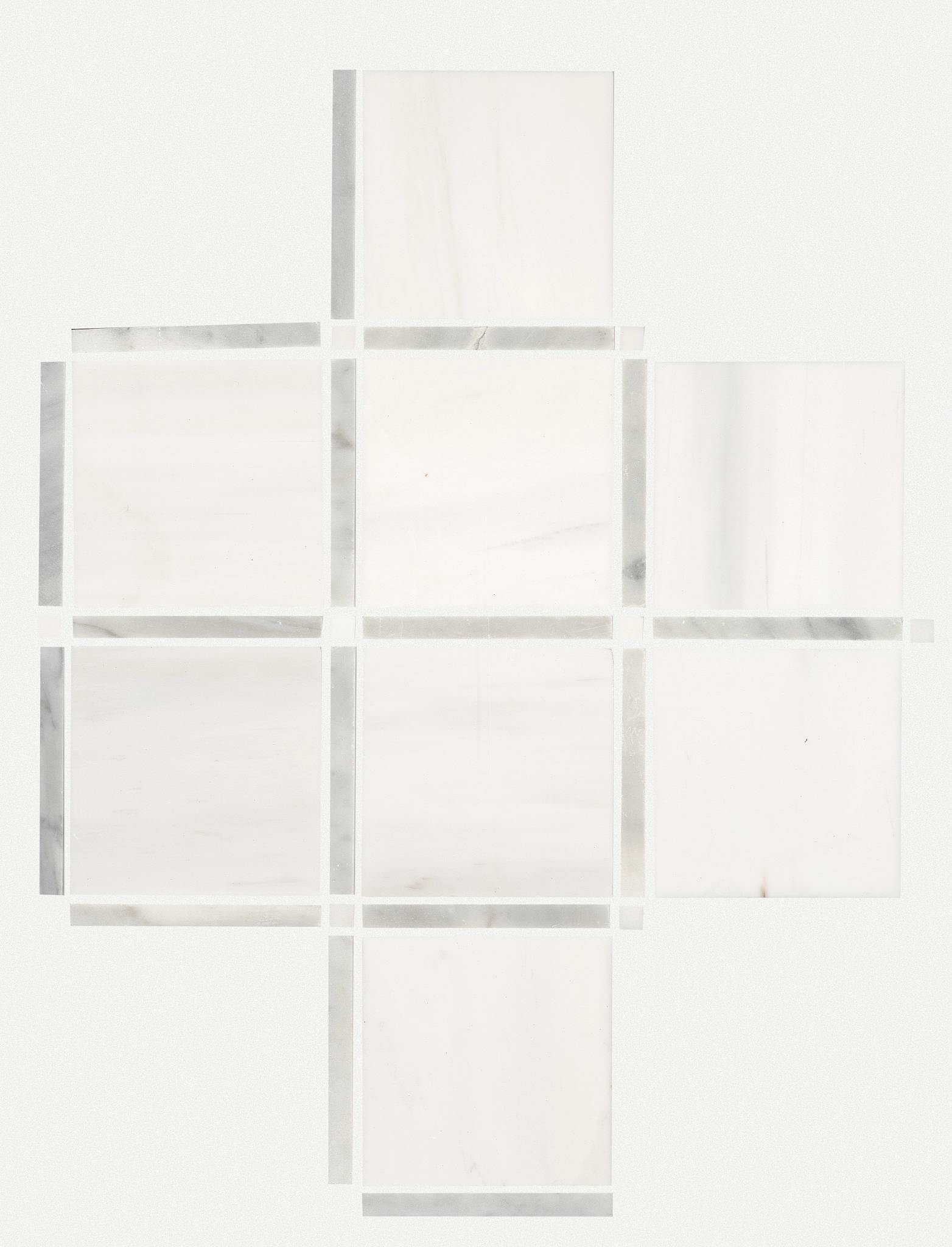 Style Boca Lattice Mosaic Tile & Stone - White Dolomite Swatch