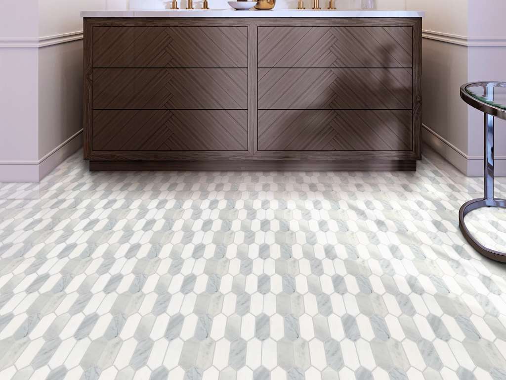 Boca Fences Tile & Stone - Carrara Room Scene Image