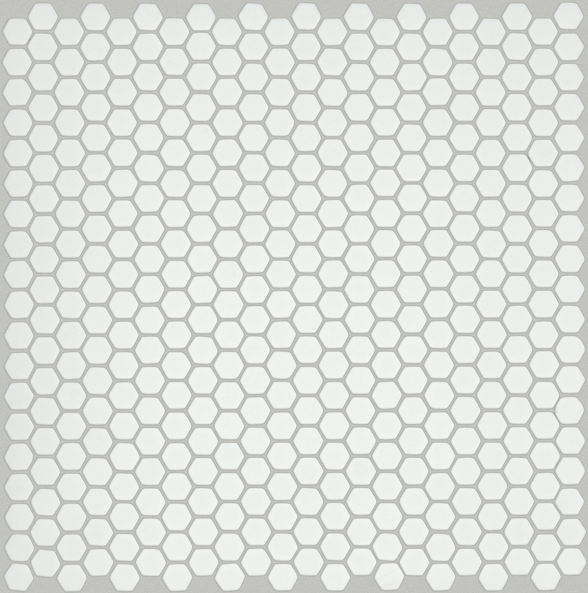 Style Retro Hex Tile & Stone - White Hex Swatch