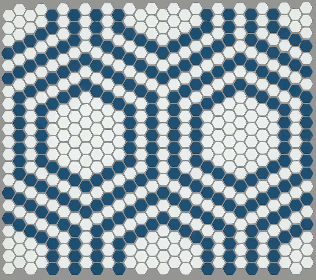 Retro Apiary Tile & Stone - Indigo  Swatch Image 