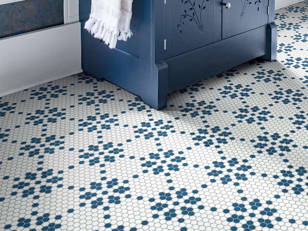 Retro Vintage Tile & Stone - Indigo Room Scene Image