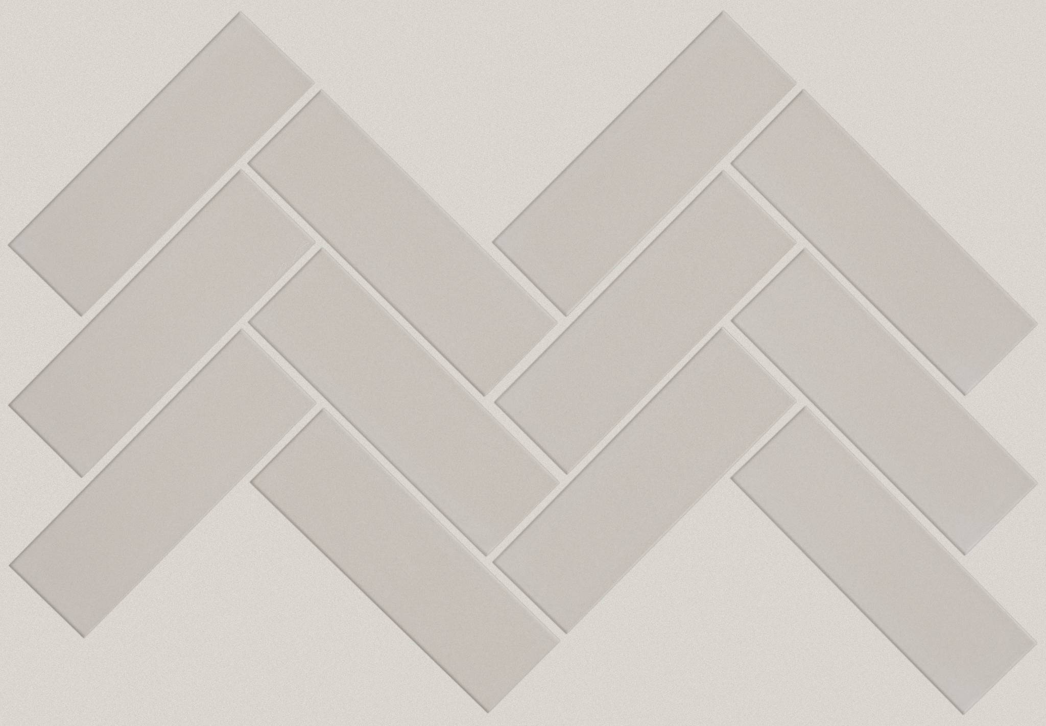 Style Grandeur Herringbone Gloss Tile & Stone - Warm Grey Swatch