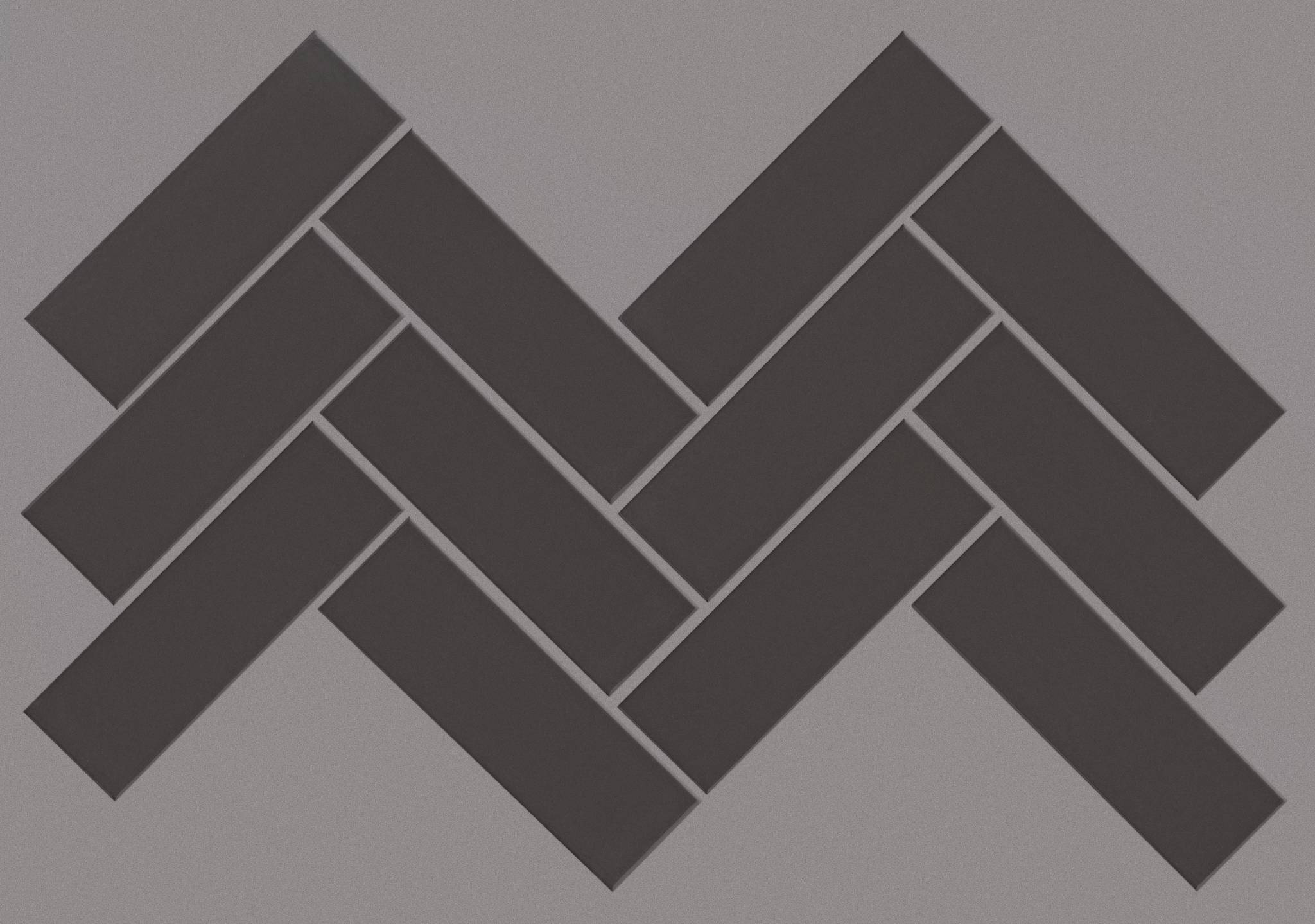 Style Grandeur Herringbone Gloss Tile & Stone - Carbon Swatch