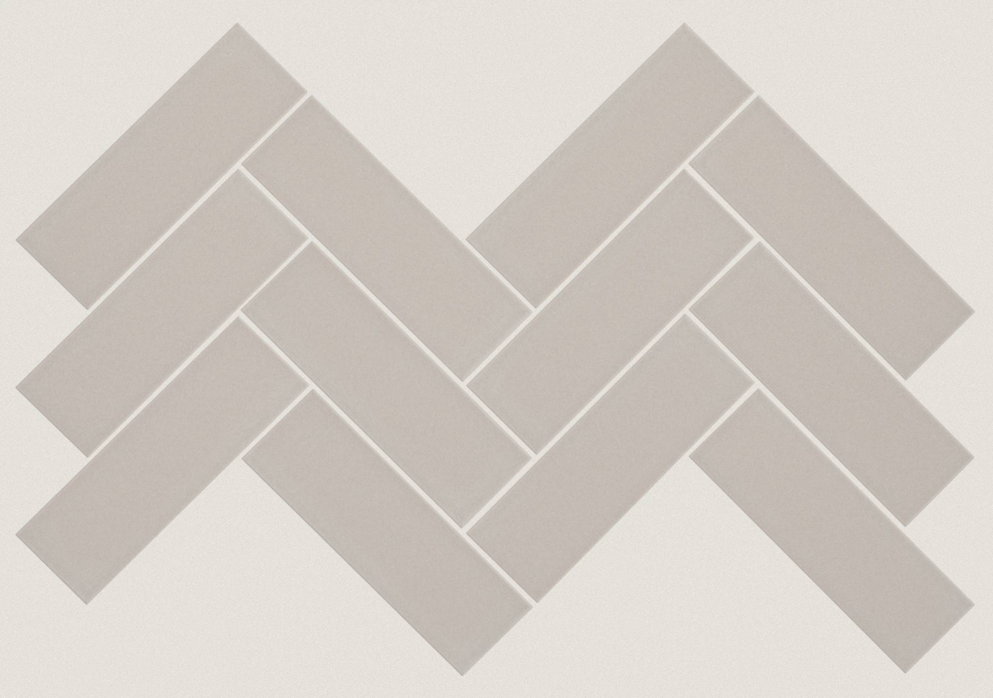 Style Grandeur Herringbone Matte Tile & Stone - Warm Grey Swatch