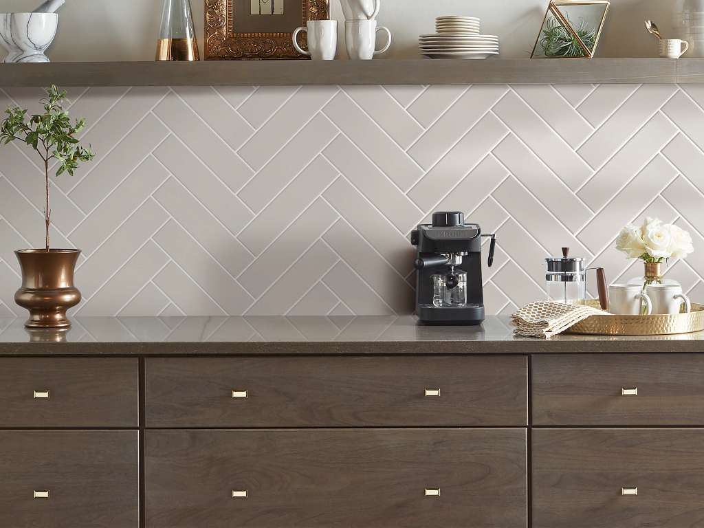 Grandeur 4x16 Matte Tile & Stone - Warm Grey Room Scene Image