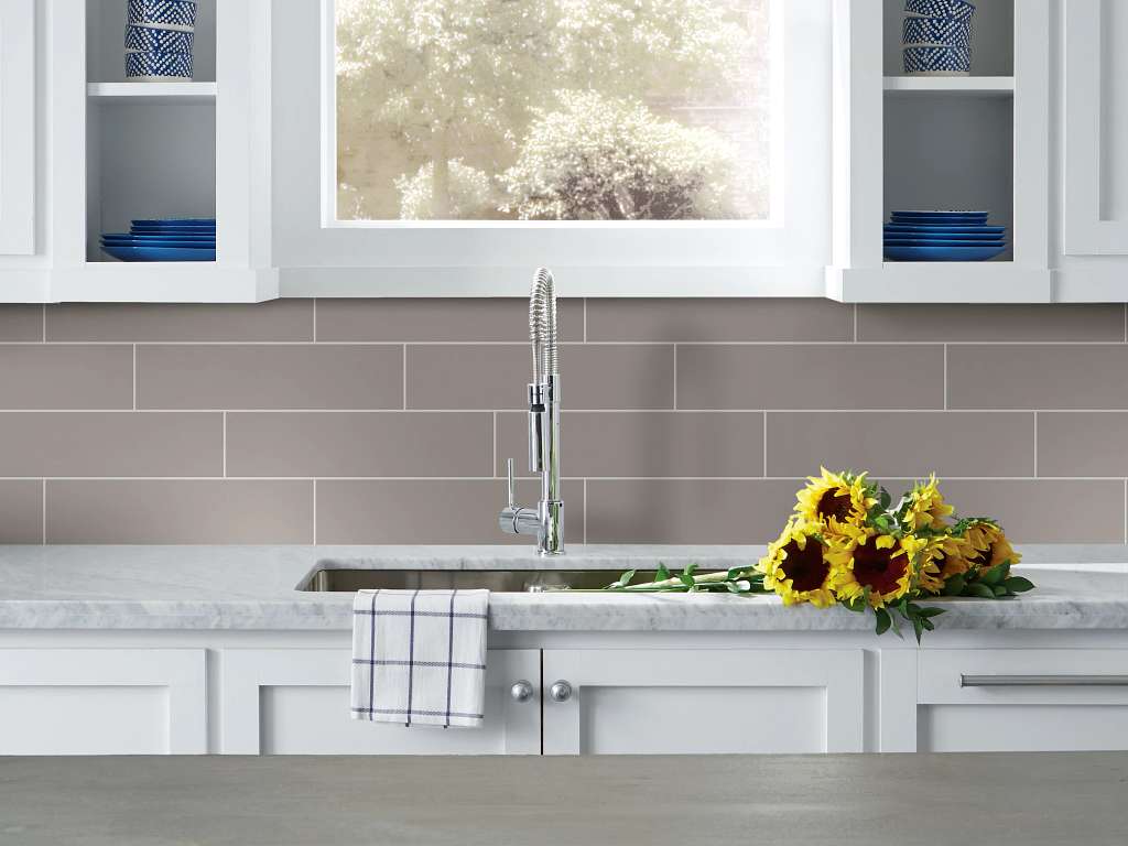 Grandeur 4x16 Matte Tile & Stone - Taupe Room Scene Image
