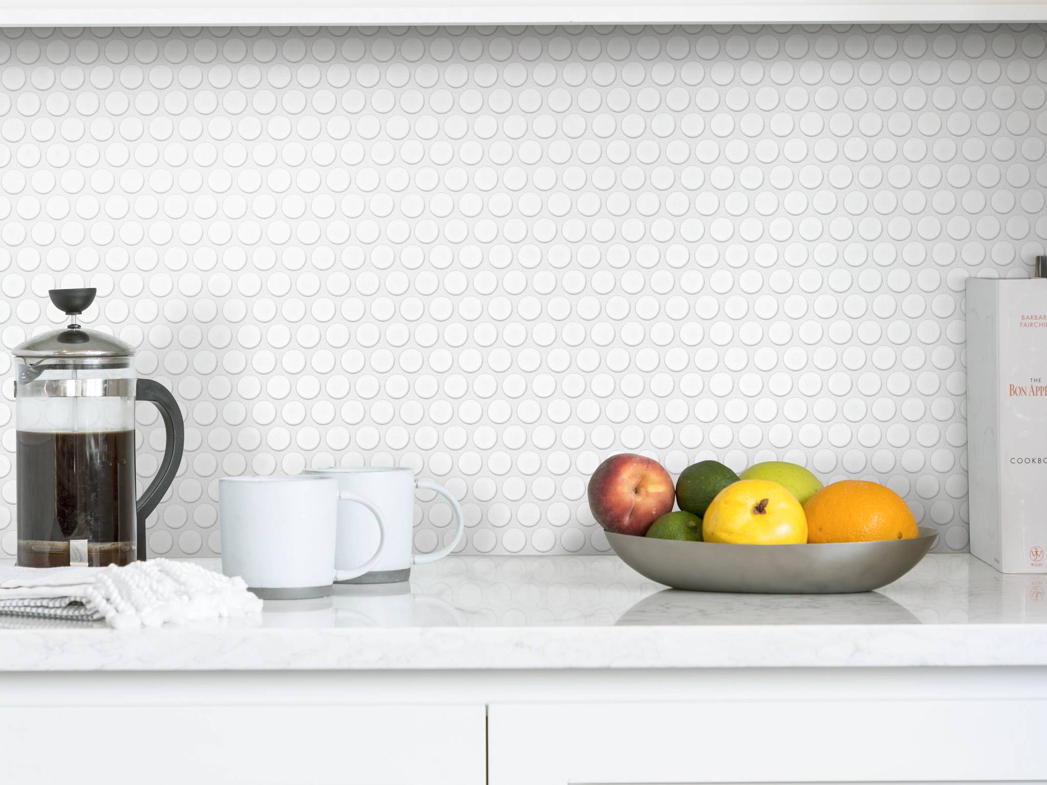 Style - Grandeur Penny Matte,  Color - WHITE - Room Scene