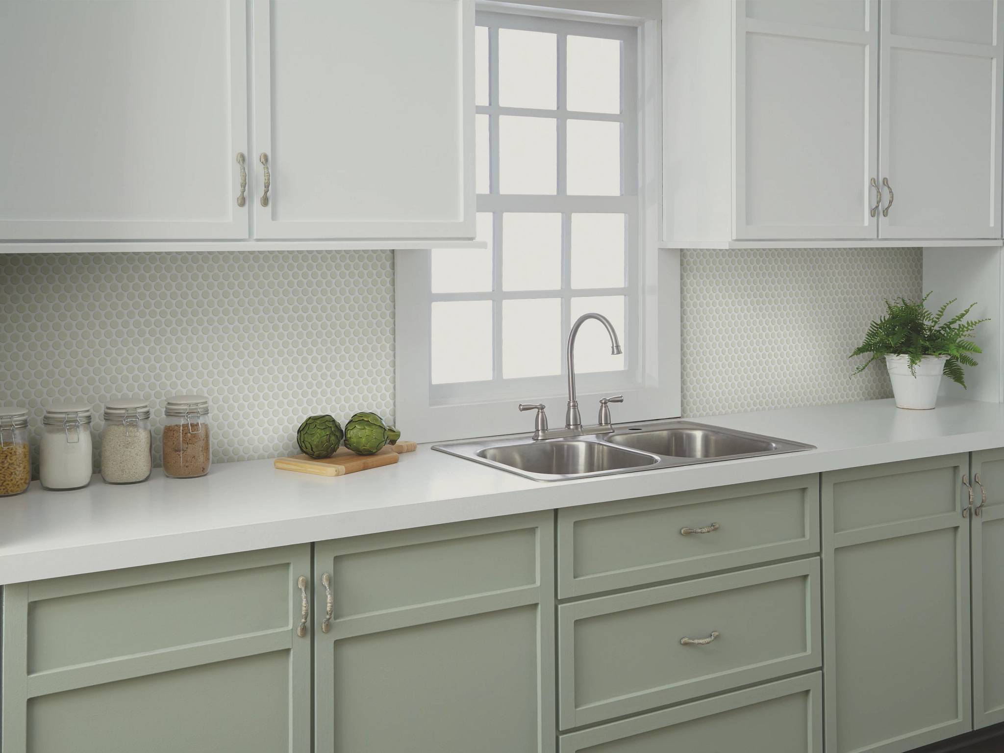 Style - Grandeur Penny Matte,  Color - SAGE - Room Scene