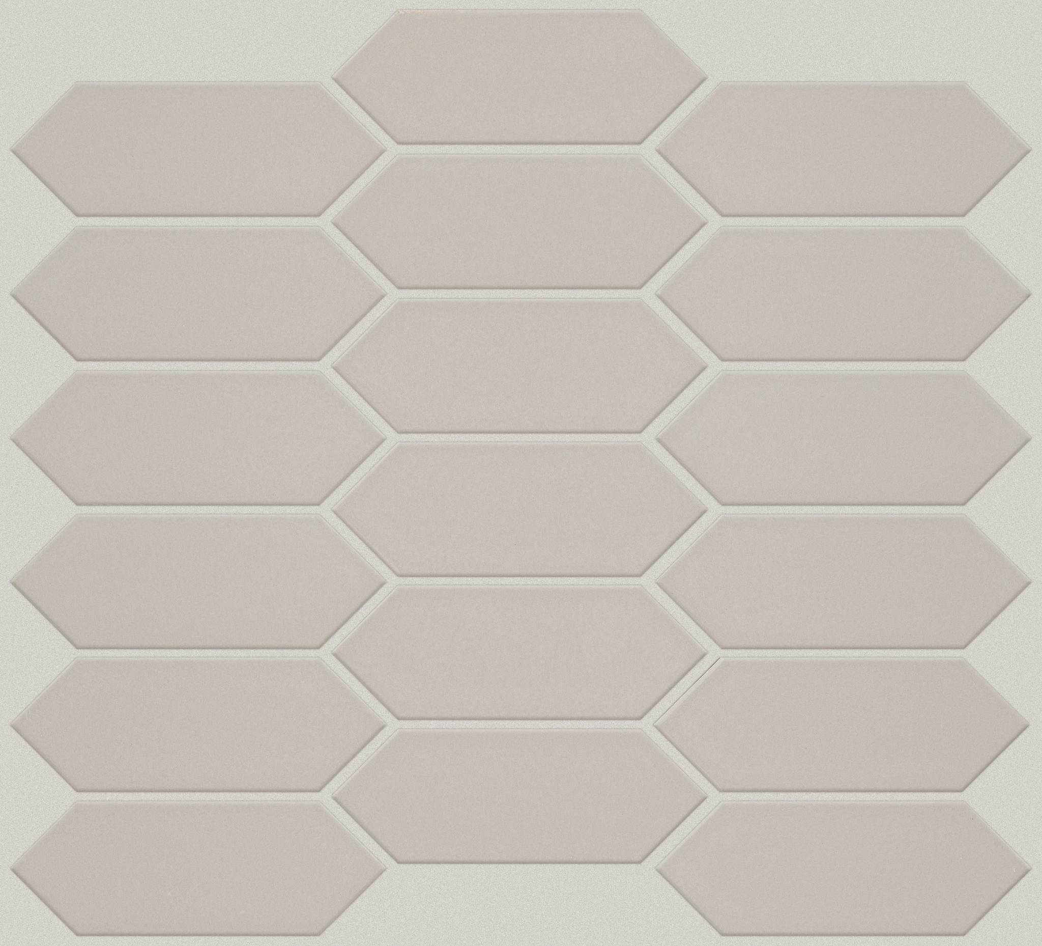 Style Grandeur Picket Gloss Tile & Stone - Warm Grey Swatch