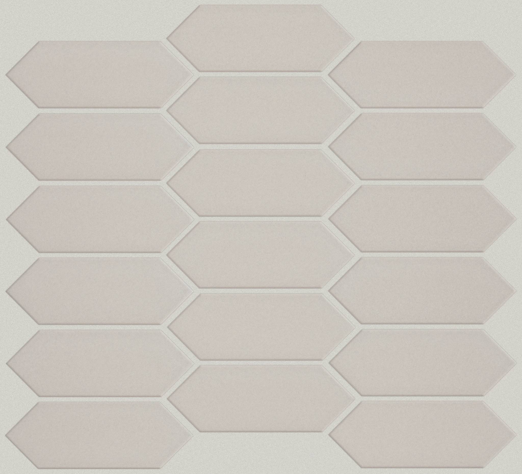 Style Grandeur Picket Matte Tile & Stone - Warm Grey Swatch