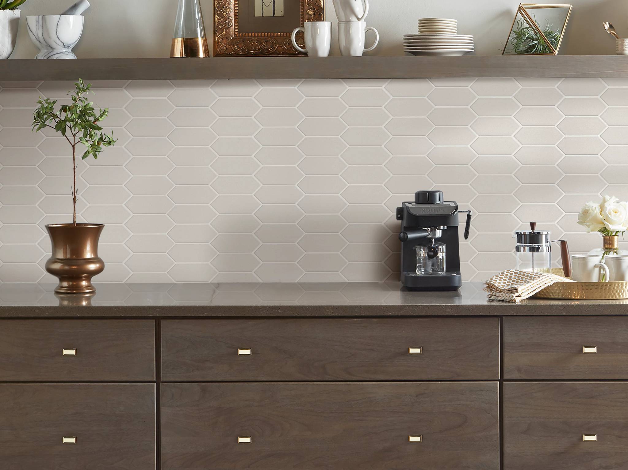 Style - Grandeur Picket Matte,  Color - WARM GREY - Room Scene