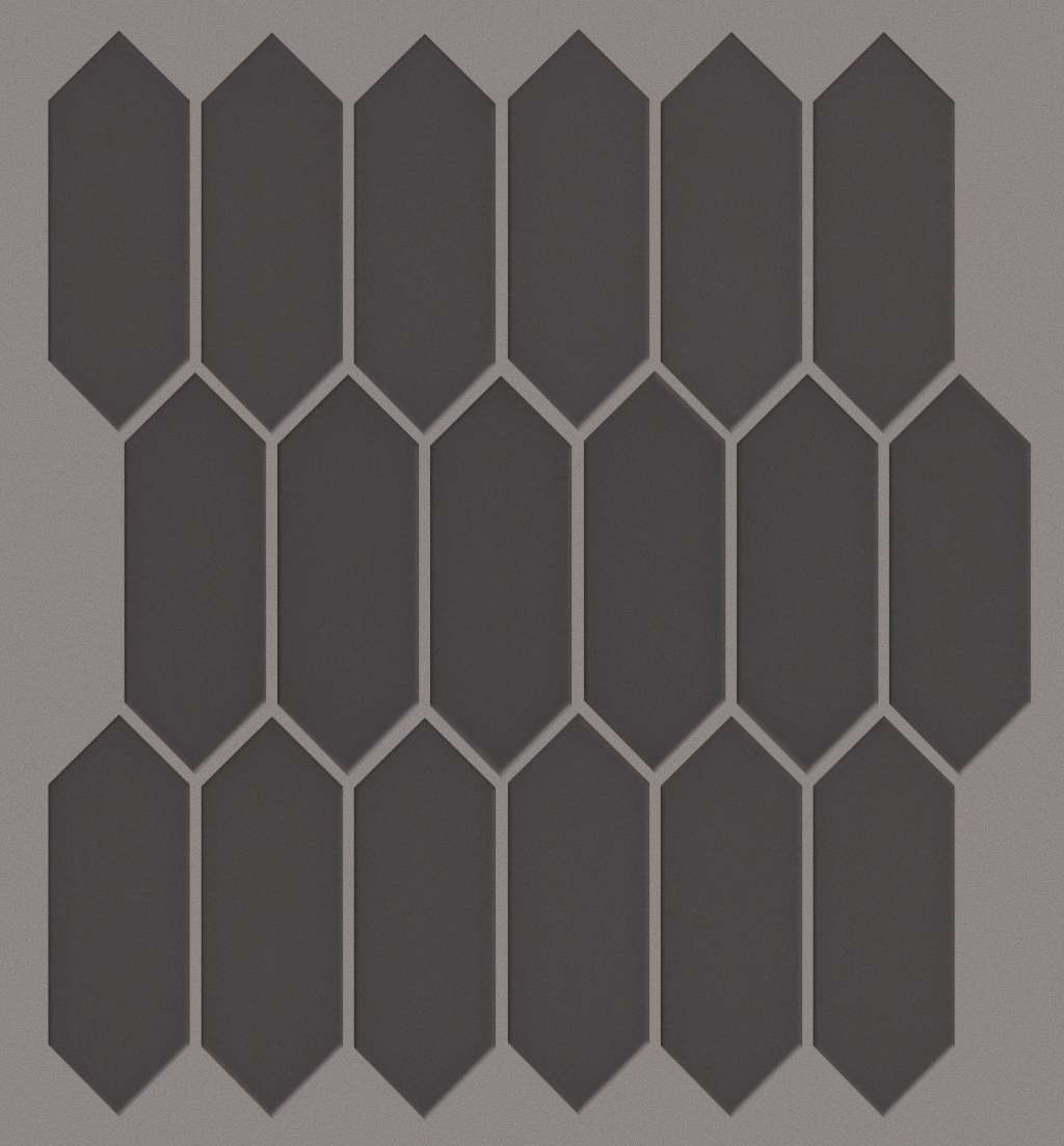 Grandeur Picket Matte Tile & Stone - Carbon  Swatch Image 