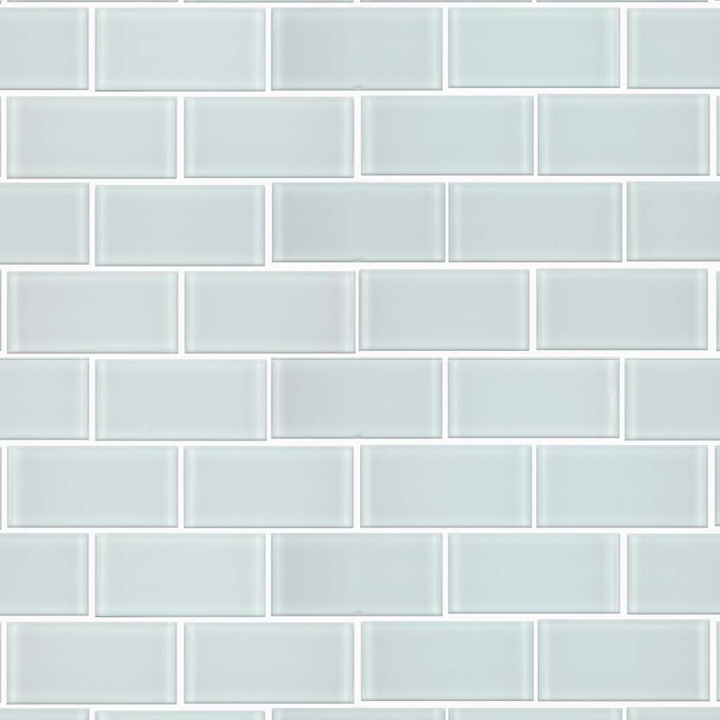 Ascendant 2x4 Mosaic Tile & Stone - Serene White  Swatch Image 