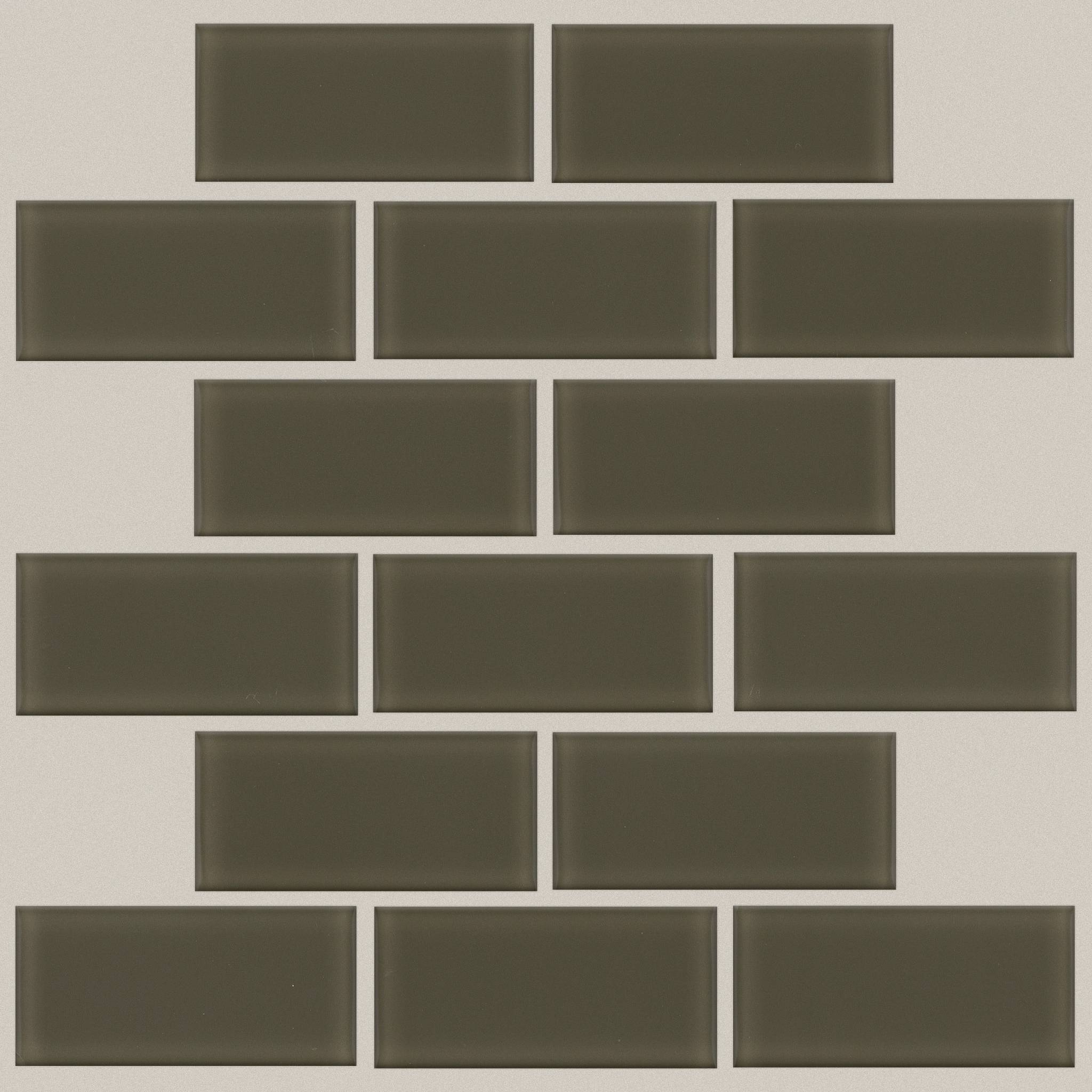 Style Ascendant 2x4 Mosaic Tile & Stone - Sage Swatch