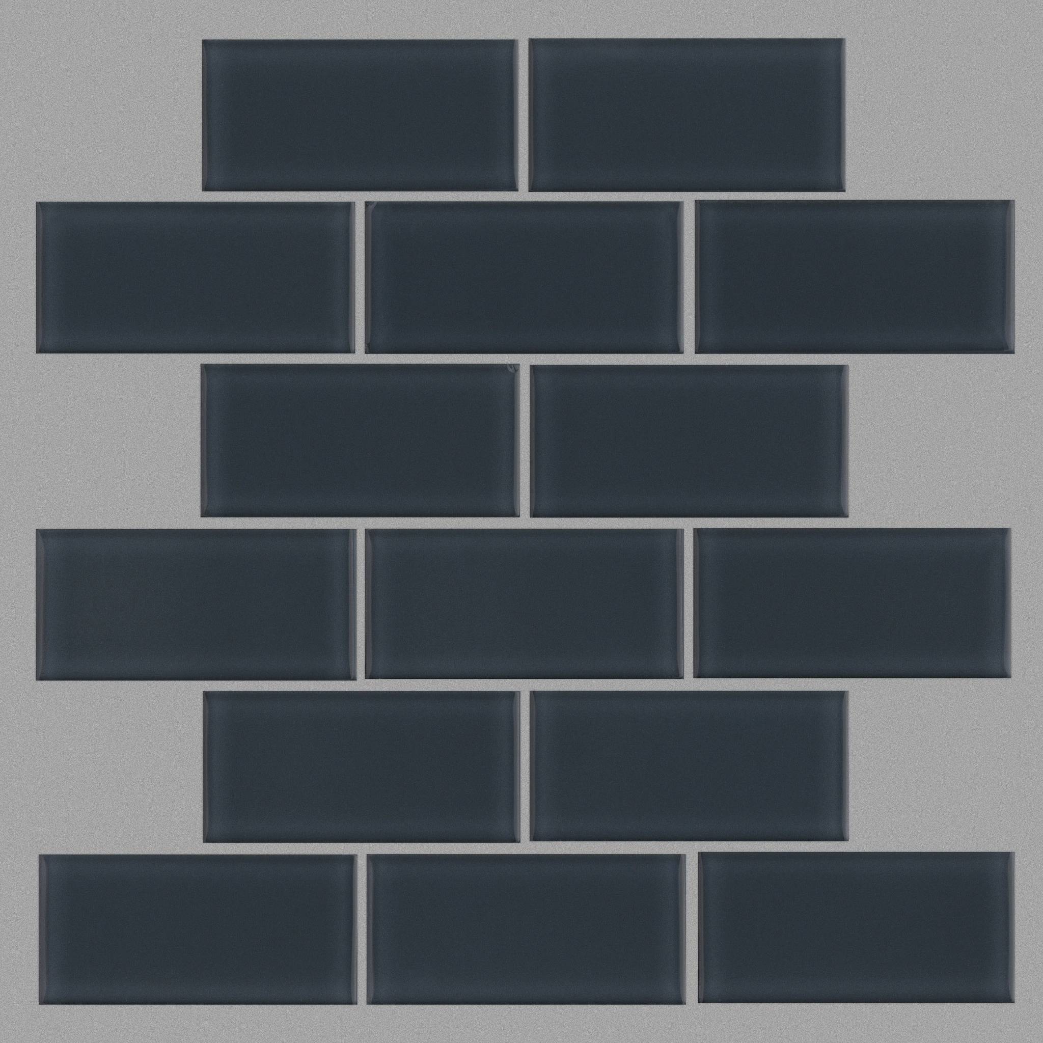 Style Ascendant 2x4 Mosaic Tile & Stone - Rainstorm Swatch