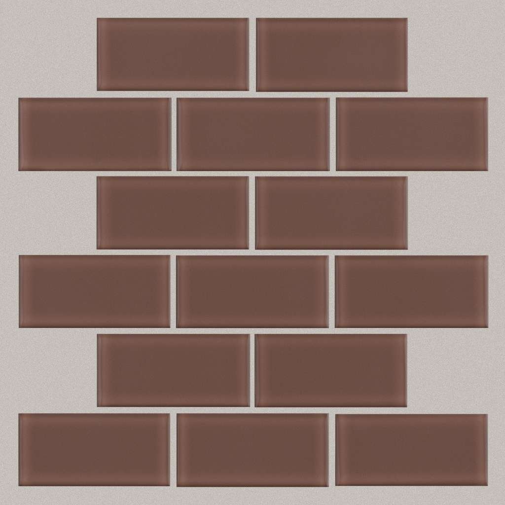 Ascendant 2x4 Mosaic Tile & Stone - Timeworn Terracotta  Swatch Image 