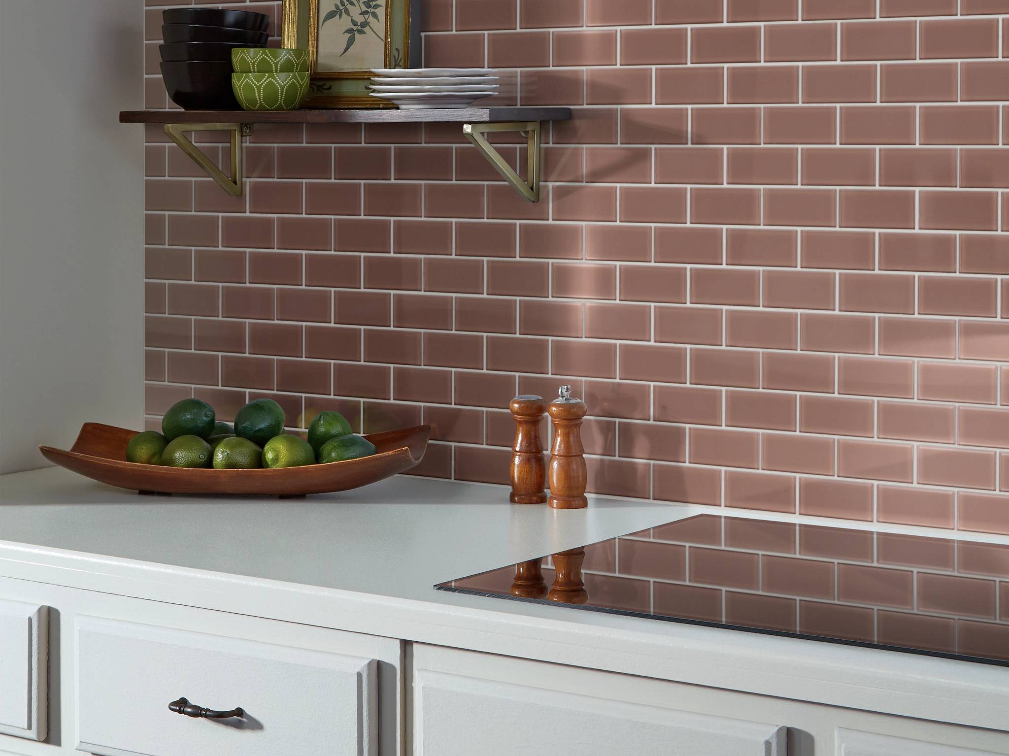 Style - Ascendant 2x4 Mosaic,  Color - TIMEWORN TERRACOTTA - Room Scene