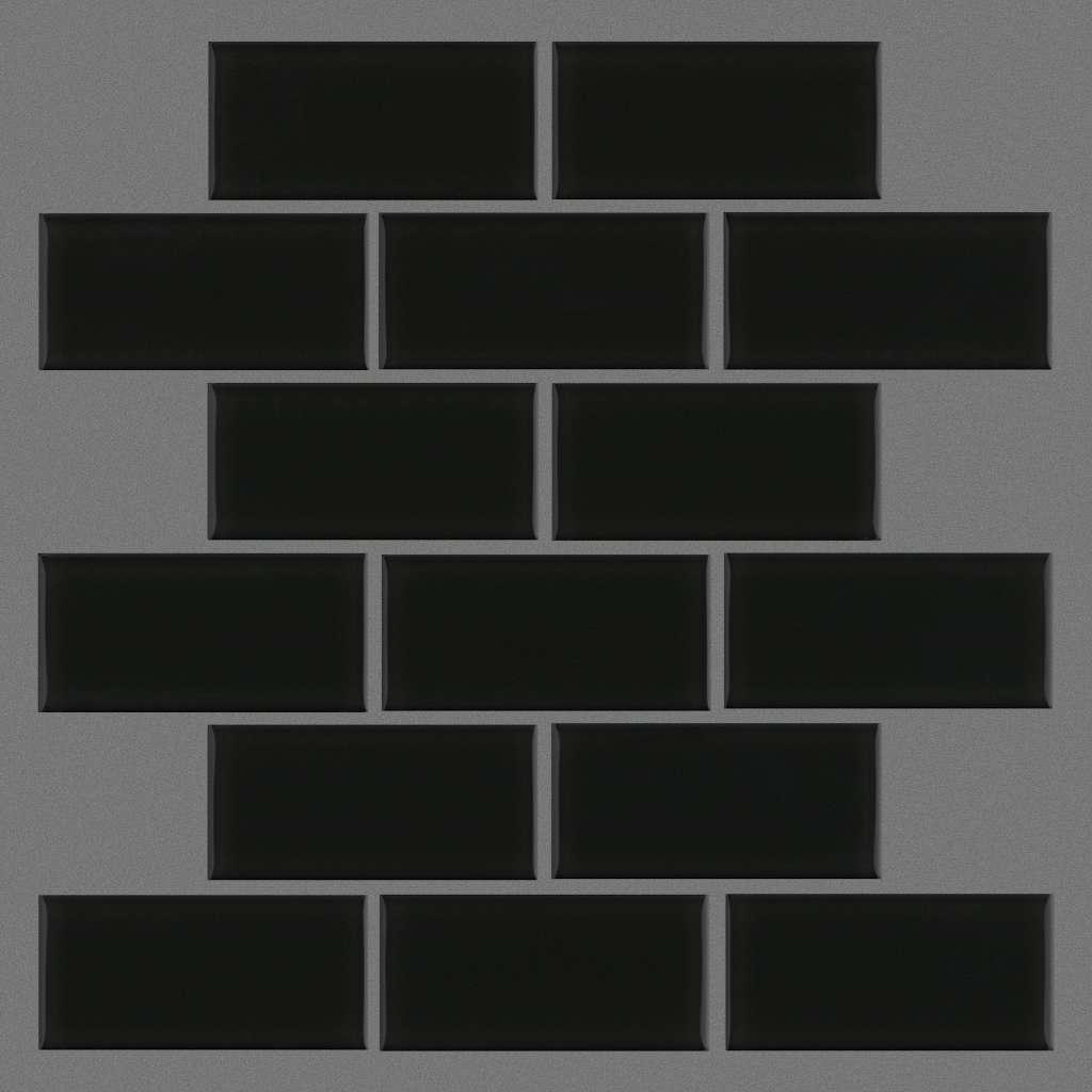 Ascendant 2x4 Mosaic Tile & Stone - Abyss  Swatch Image 