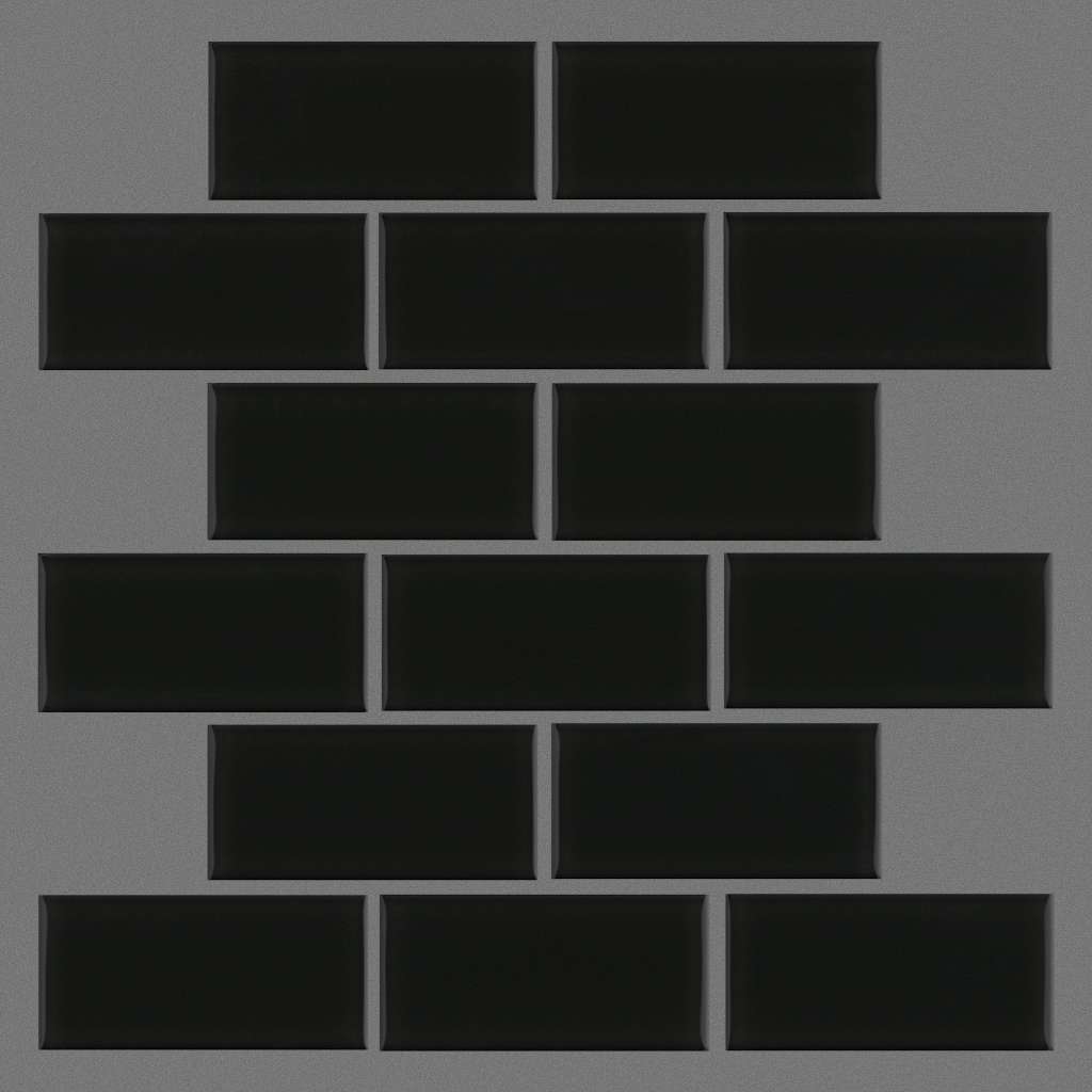 Ascendant 2x4 Mosaic Tile & Stone - Abyss  Swatch Image 