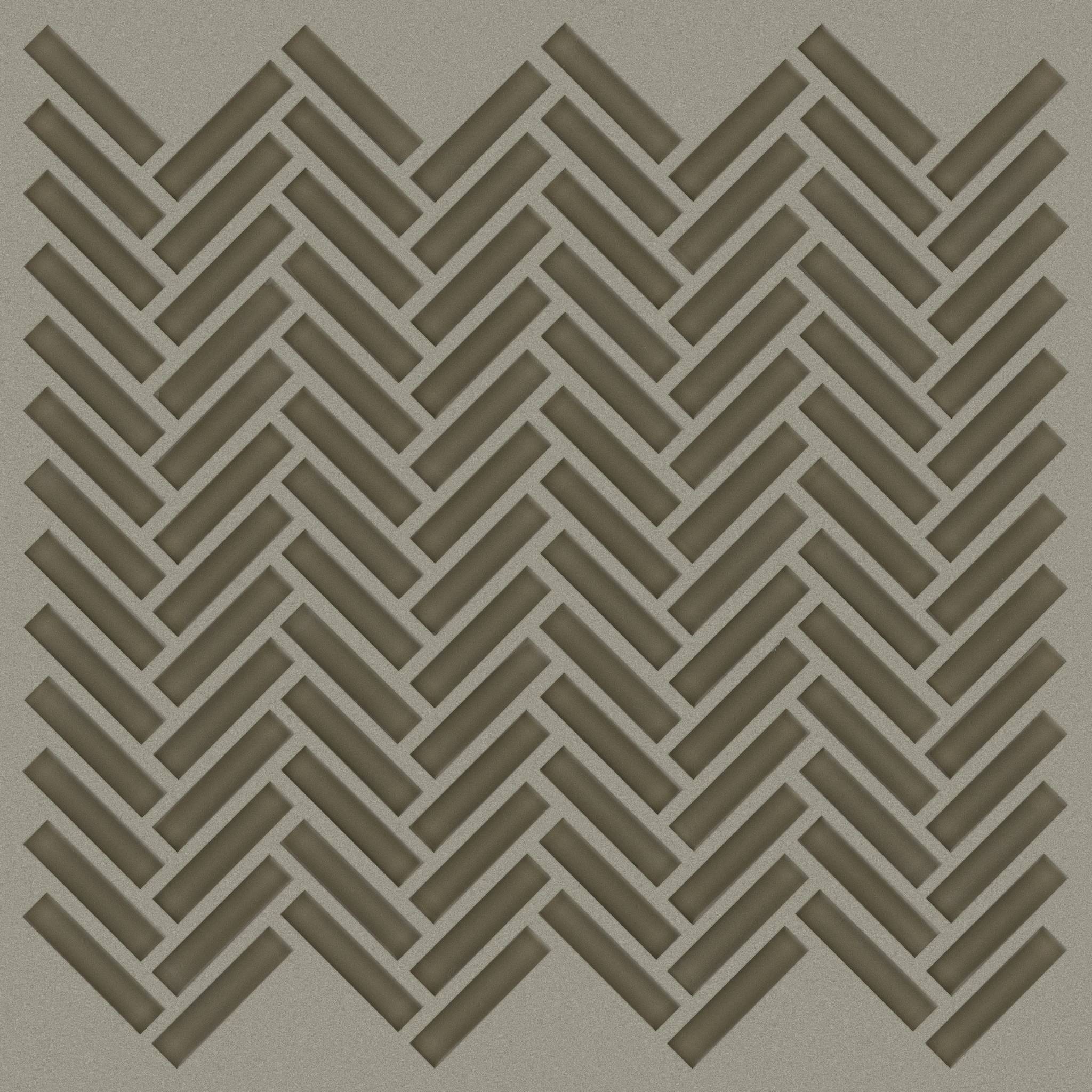 Style Ascendant Herringbone Tile & Stone - Sage Swatch