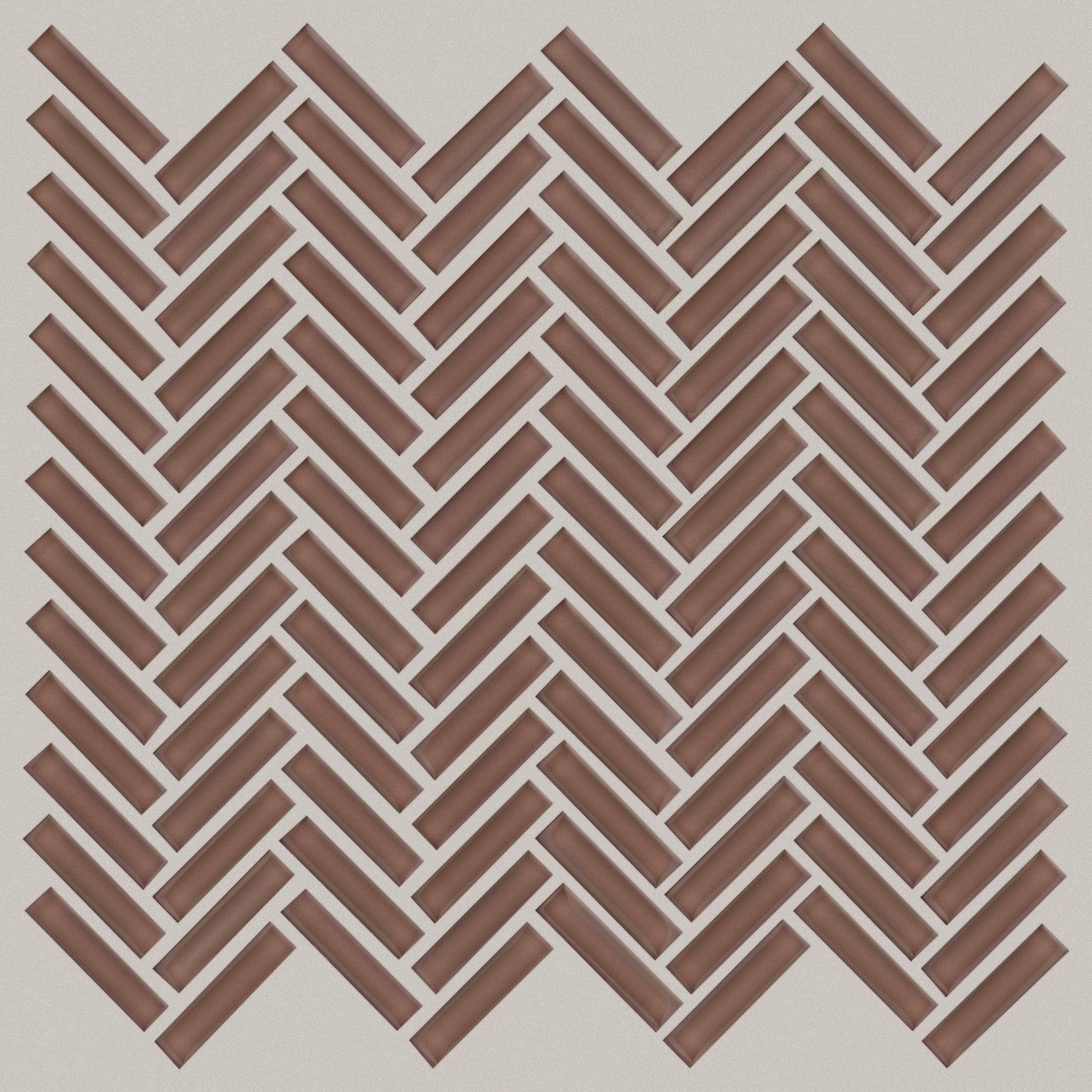 Style Ascendant Herringbone Tile & Stone - Timeworn Terrac Swatch