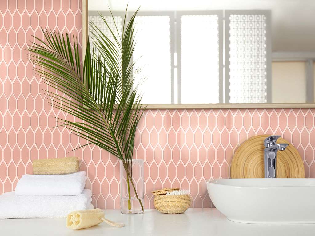 Geoscapes Picket Tile & Stone - First Lady Pink Room Scene Image