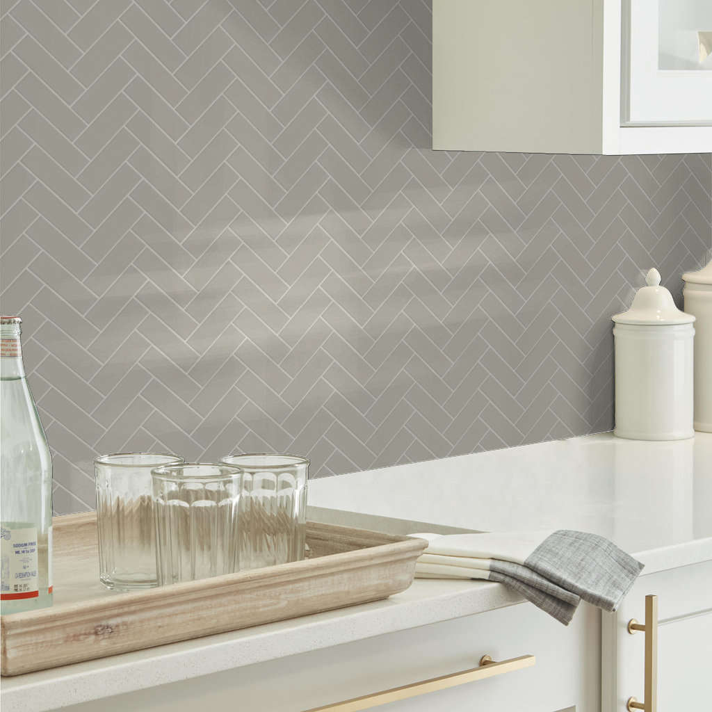 baker blvd herringbone matte tg77f - sage Tile and Stone: Wall and ...