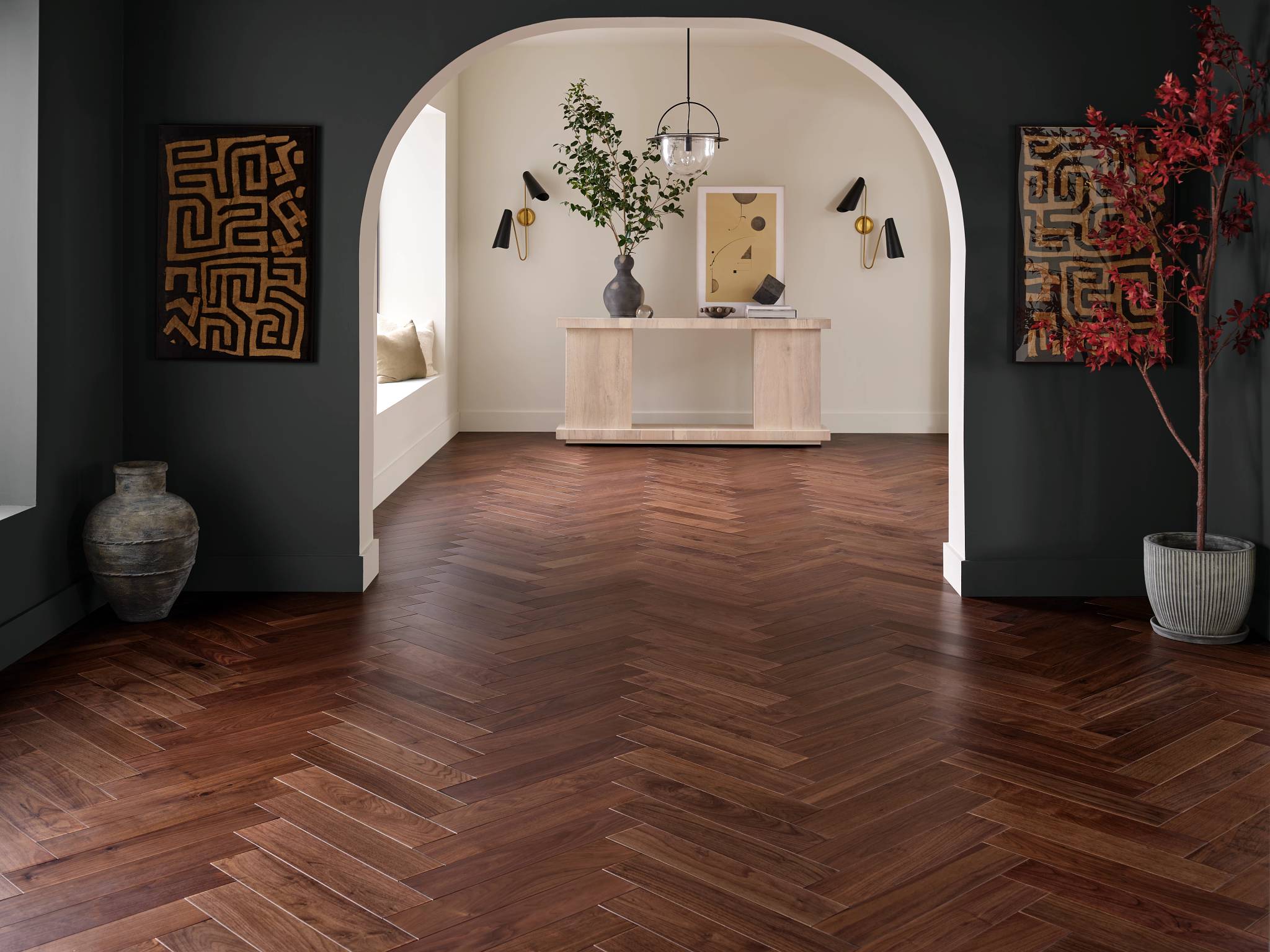 Style - Revival Walnut Herringbone,  Color - RYE - Room Scene