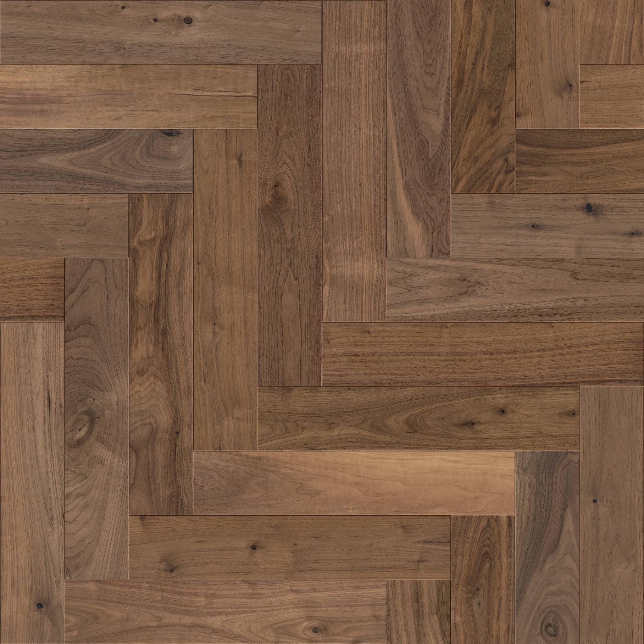 Style Revival Walnut Herringbone Engineered Hardwood - Era Swatch