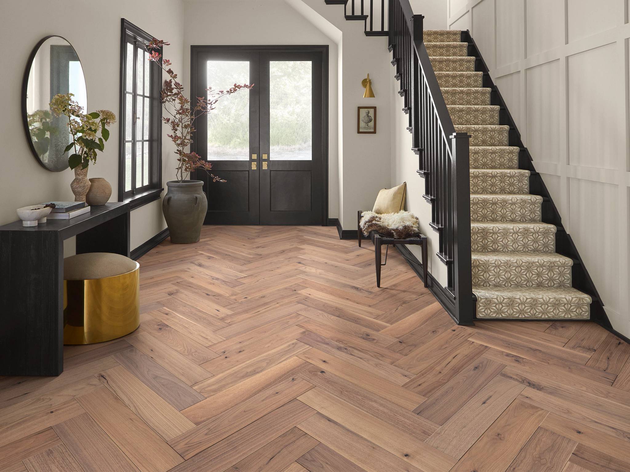 Style - Revival Walnut Herringbone,  Color - SIROCCA - Room Scene