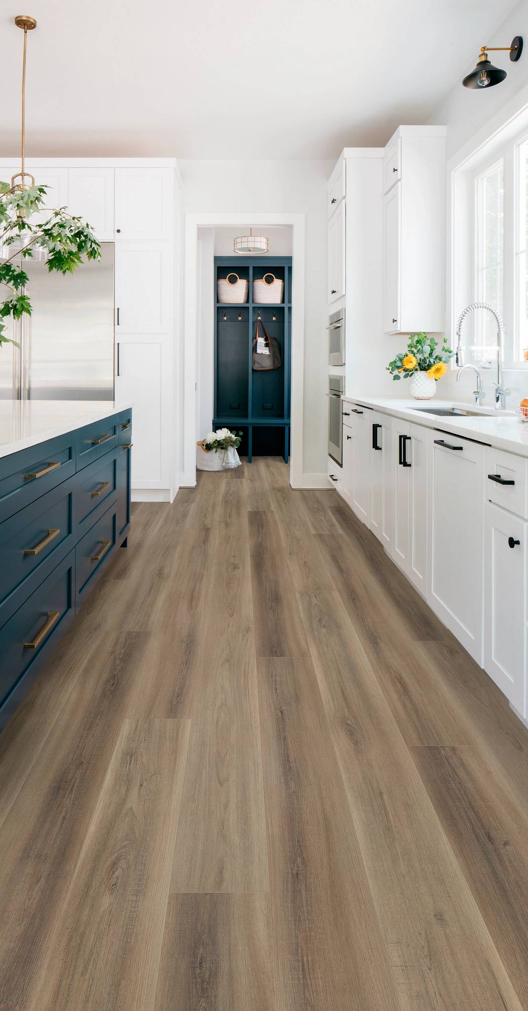 Style - Coretec Originals Enhanced 9x72 Cr501,  Color - WORN LEATHER PECAN - Room Scene